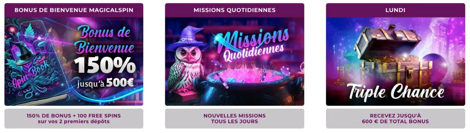 MagicalSpin Casino bonus